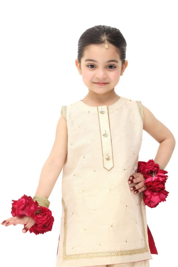 Serene Gold Luxury Pakistani Dress | Emerald Studio
